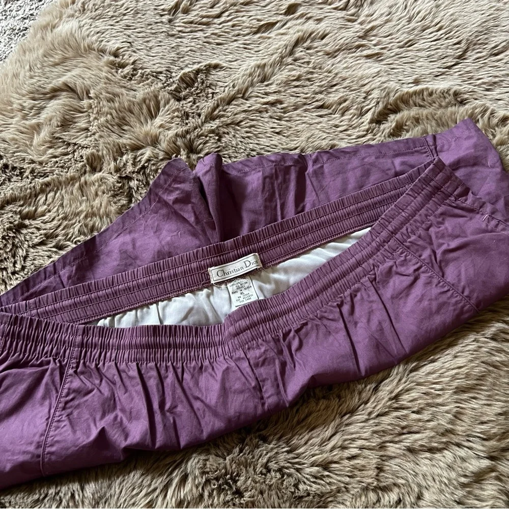 Men’s Vintage Christian Dior Lined Trunks Eggplant - Picture 2 of 4